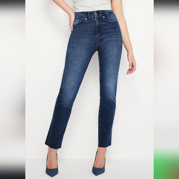 NWOT Good American Always Fits Good Classic Slim Straight Jeans Size 6-12 - Picture 5 of 9